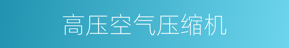 高压空气压缩机的同义词