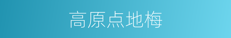 高原点地梅的同义词