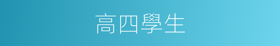 高四學生的同義詞