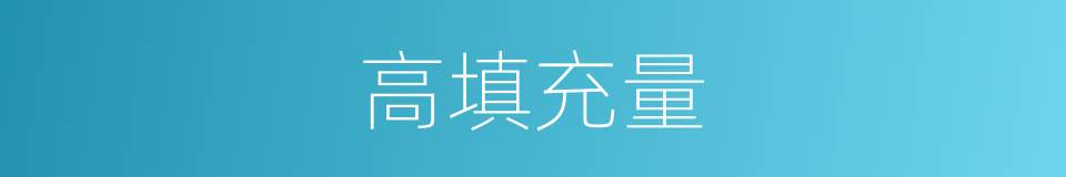 高填充量的同义词