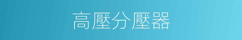 高壓分壓器的同義詞