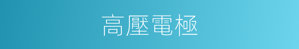 高壓電極的同義詞