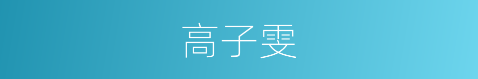 高子雯的同义词