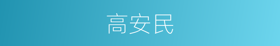 高安民的同义词