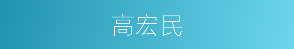 高宏民的同义词