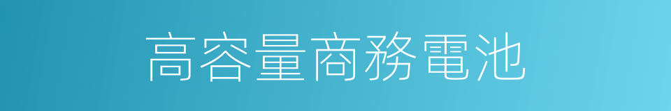 高容量商務電池的同義詞
