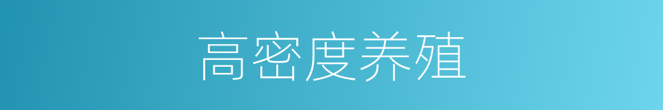 高密度养殖的同义词
