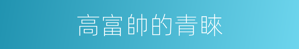 高富帥的青睞的同義詞