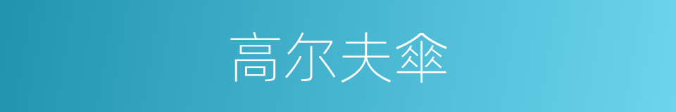 高尔夫傘的同義詞