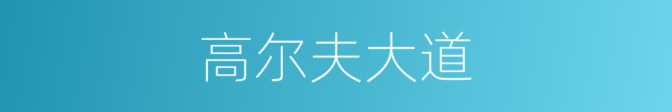 高尔夫大道的同义词