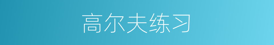 高尔夫练习的同义词