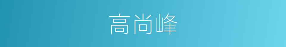 高尚峰的同义词