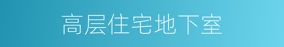 高层住宅地下室的同义词