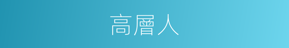 高層人的同義詞