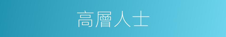 高層人士的同義詞