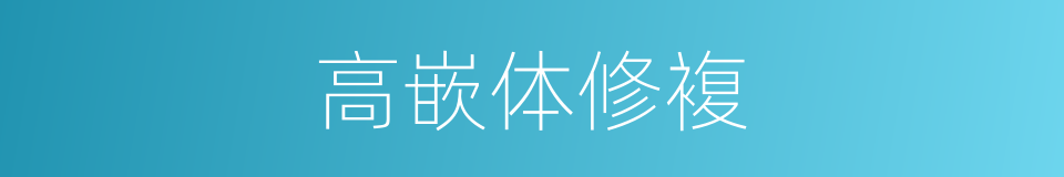 高嵌体修複的同义词