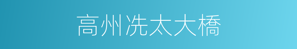 高州冼太大橋的同義詞