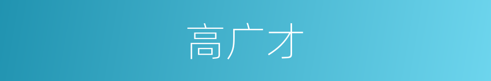 高广才的同义词