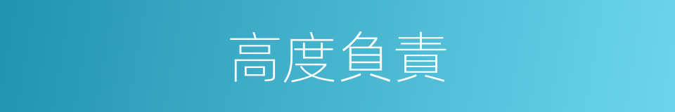 高度負責的同義詞