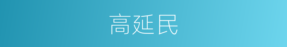 高延民的意思