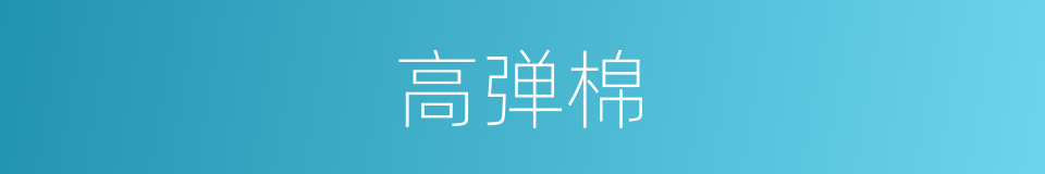 高弹棉的同义词