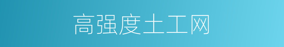 高强度土工网的同义词