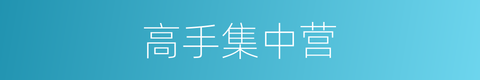 高手集中营的同义词