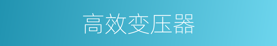 高效变压器的同义词