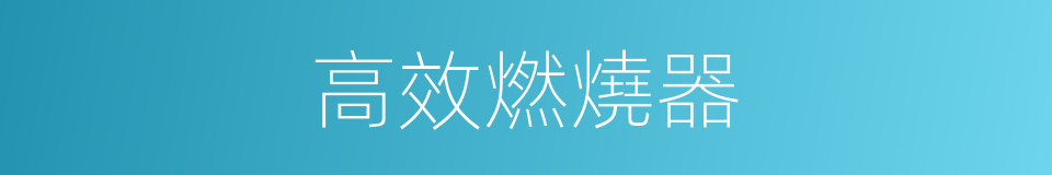 高效燃燒器的同義詞