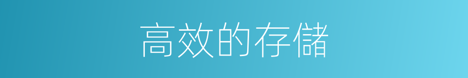 高效的存儲的同義詞