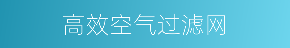 高效空气过滤网的同义词