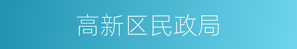 高新区民政局的同义词
