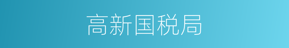 高新国税局的同义词