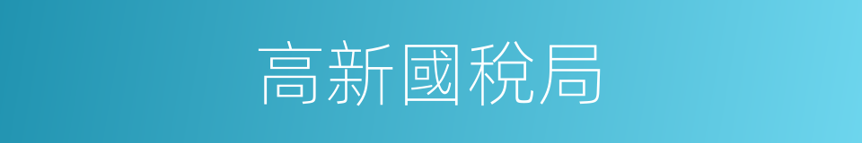 高新國稅局的同義詞