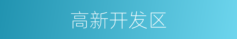 高新开发区的同义词