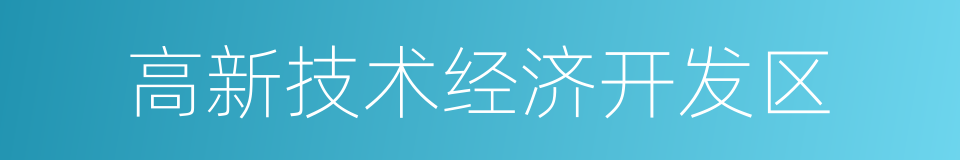 高新技术经济开发区的同义词