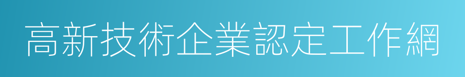 高新技術企業認定工作網的同義詞