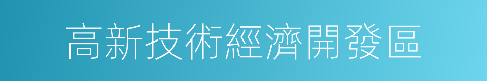 高新技術經濟開發區的同義詞