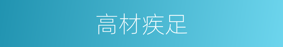 高材疾足的意思