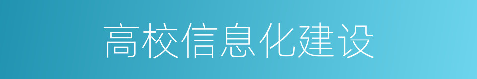 高校信息化建设的同义词