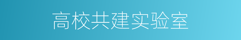 高校共建实验室的同义词