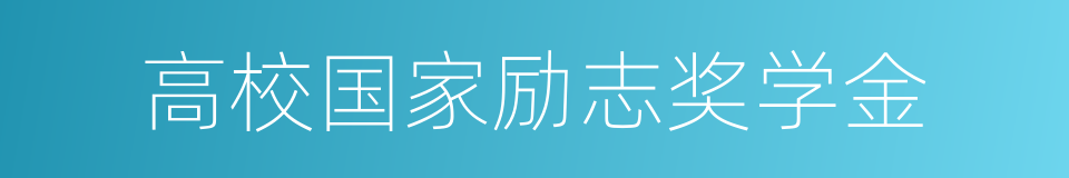 高校国家励志奖学金的同义词