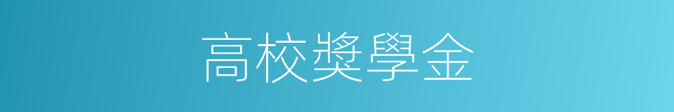 高校獎學金的同義詞