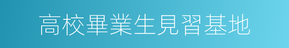 高校畢業生見習基地的同義詞