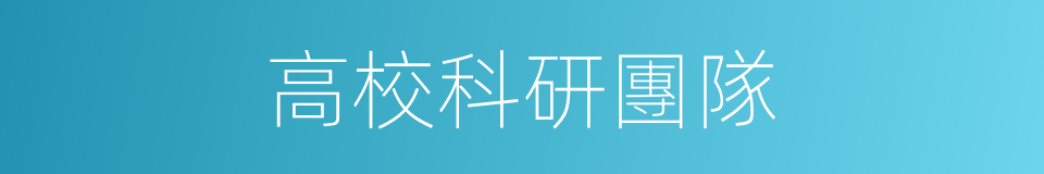 高校科研團隊的同義詞