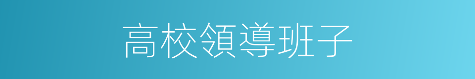 高校領導班子的同義詞