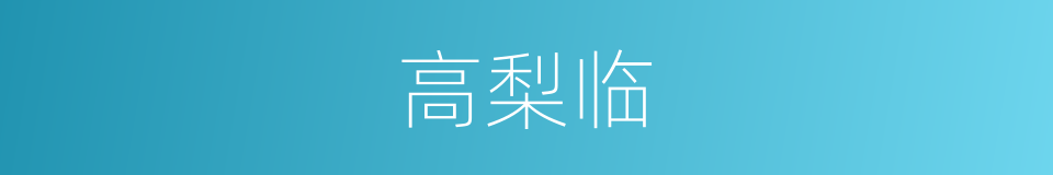 高梨临的同义词