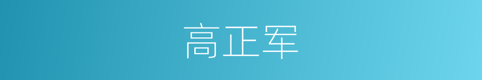 高正军的同义词