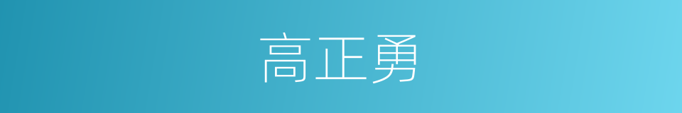 高正勇的同义词