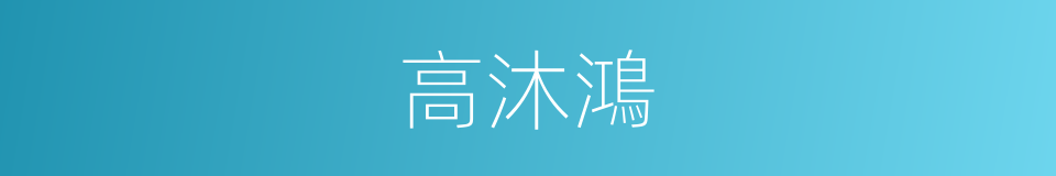 高沐鴻的同義詞